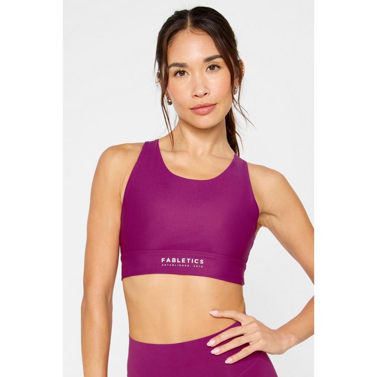 Fabletics Fabletics NO-BOUNCE HIGH IMPACT SPORTS BRA BH Damen - BERRY CRUSH/CLASSIC WHITE - 0 | SportScheck