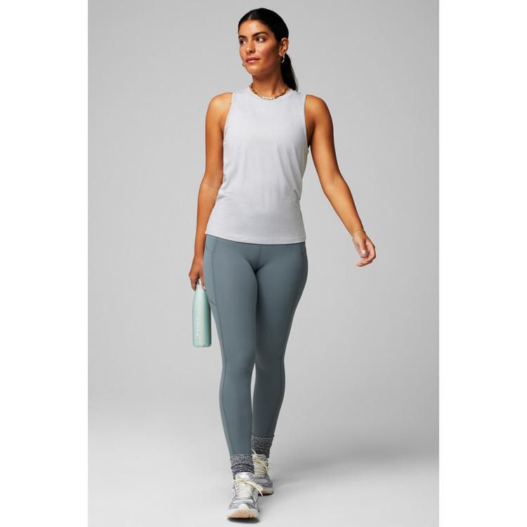 Fabletics Fabletics Dry-Flex Open Back Tanktop Tanktop Damen - Grey - 1 | SportScheck