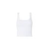 Fabletics Daily Rib Kurzes Tanktop Tanktop Damen - CLASSIC WHITE
