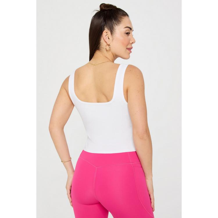 Fabletics Fabletics Daily Rib Kurzes Tanktop Tanktop Damen - CLASSIC WHITE - 1 | SportScheck