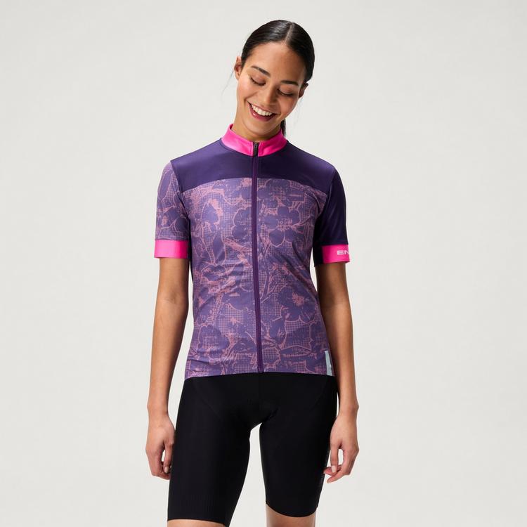 Endura Endura FLORAL BLOCK Women's Jersey Funktionsshirt Damen - Bramble - 0 | SportScheck