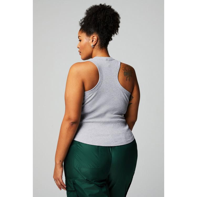 Fabletics Fabletics High Neck Rib Tanktop Tanktop Damen - CLASSIC GREY HEATHER - 1 | SportScheck