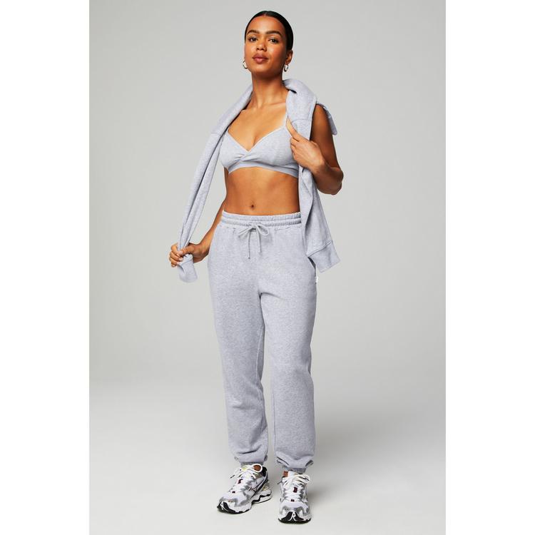 Fabletics Fabletics THE YEAR ROUND TERRY JOGGER Trainingshose Damen - CLASSIC GREY HEATHER - 2 | SportScheck