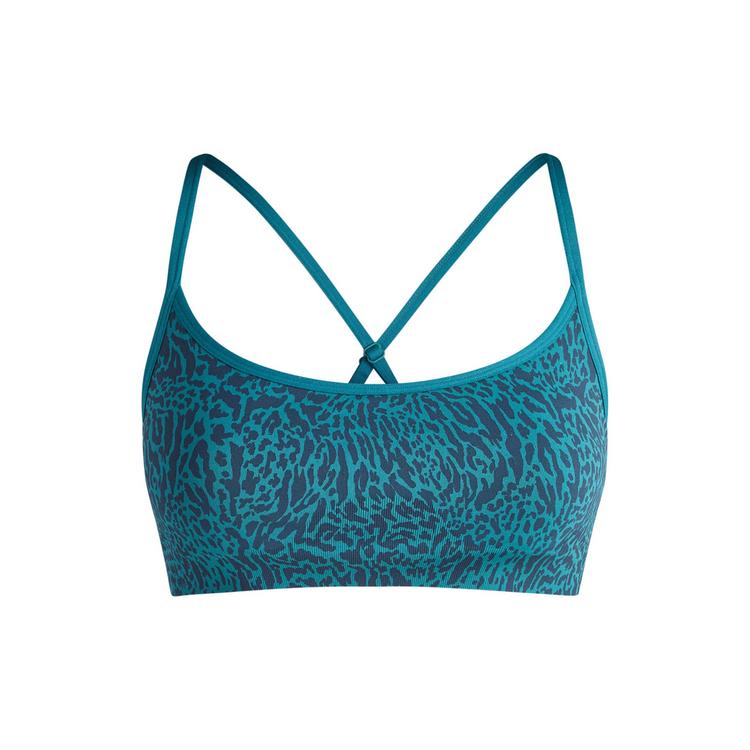 Fabletics Fabletics SLEEK SEAMLESS STRAPPY LOW IMPACT BRA BH Damen - GREEN ABYSS MIXED LEOPARD - 0 | SportScheck