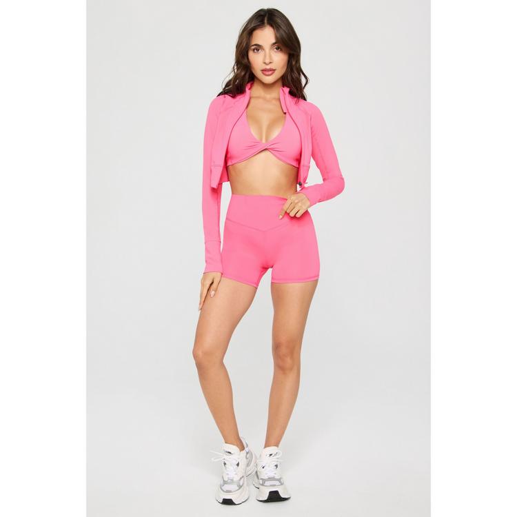 Fabletics Fabletics PURELUXE CROPPED TRAIN JACKET Trainingsjacke Damen - PINK CACTUS - 2 | SportScheck