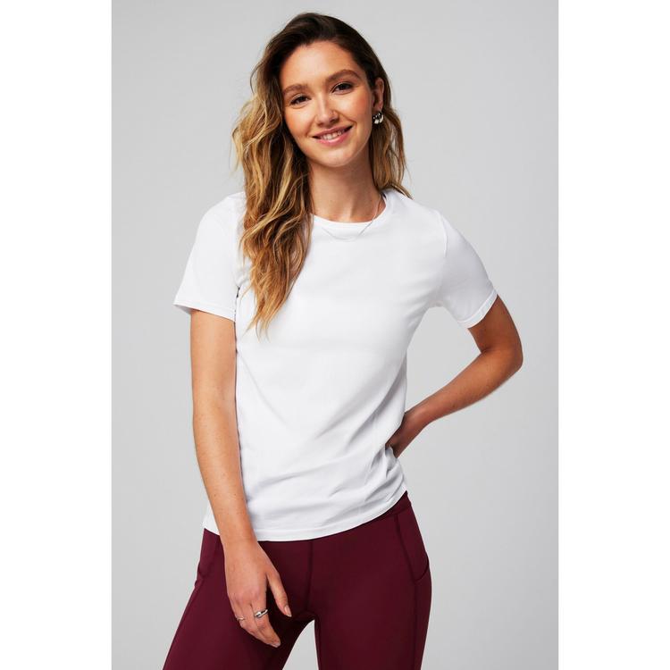 Fabletics Fabletics FEATHER TECH SHORT-SLEEVE TOP Tanktop Damen - CLASSIC WHITE - 0 | SportScheck
