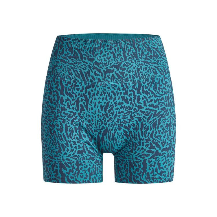 Fabletics Fabletics SEAMLESS SCRUNCH SHORT 4 Shorts Damen - GREEN ABYSS MIXED LEOPARD - 0 | SportScheck