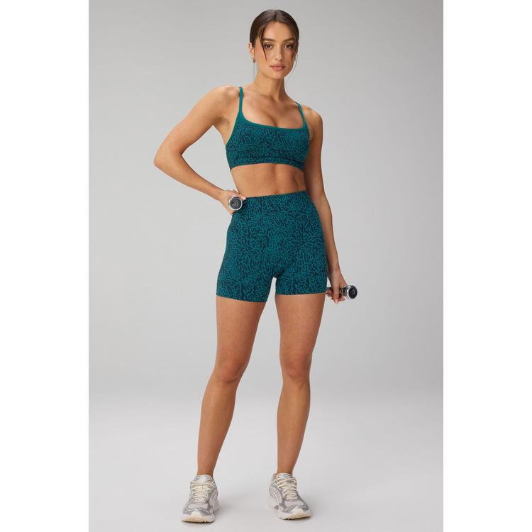 Fabletics Fabletics SEAMLESS SCRUNCH SHORT 4 Shorts Damen - GREEN ABYSS MIXED LEOPARD - 2 | SportScheck