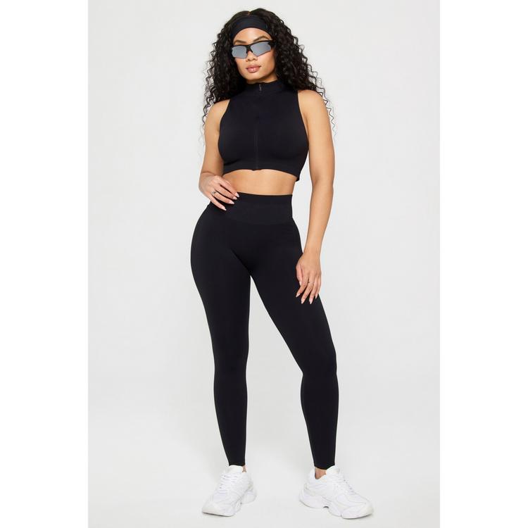 Fabletics Fabletics SEAMLESS SCRUNCH LEGGING Leggings Damen - BLACK - 3 | SportScheck