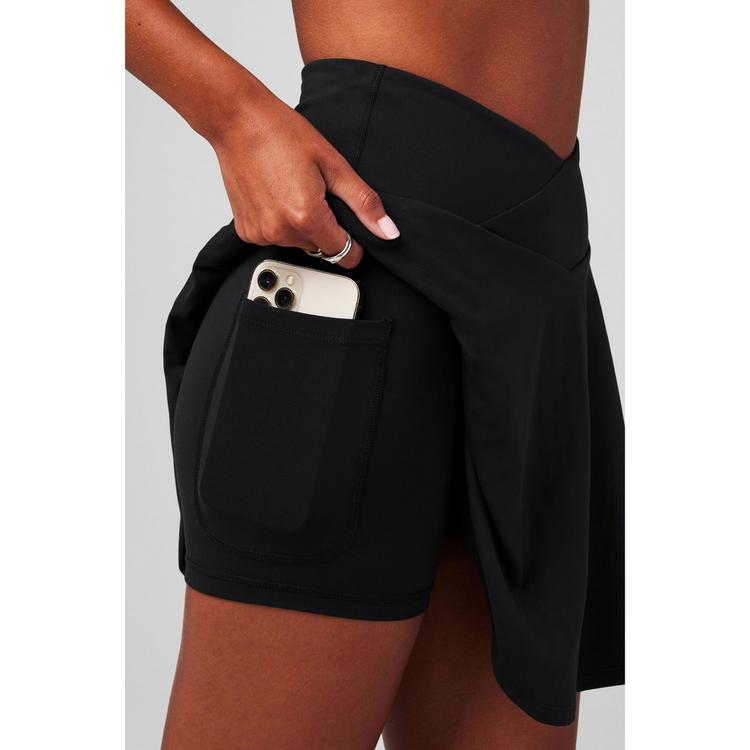Fabletics Fabletics CROSSOVER FLOUNCE CLASSIC MINI SKIRT Tennisrock Damen - BLACK - 2 | SportScheck