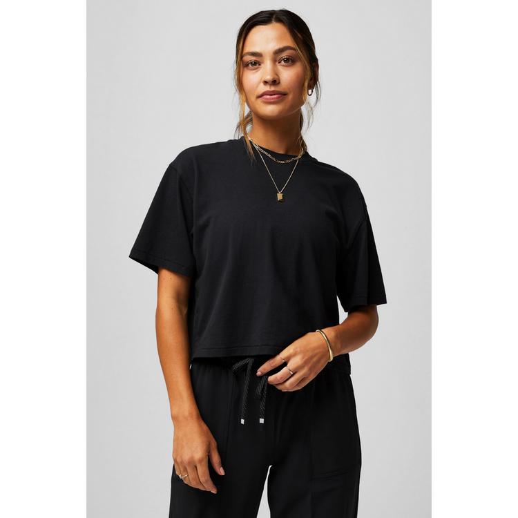 Fabletics Fabletics COTTON BOXY TEE Tanktop Damen - BLACK - 0 | SportScheck