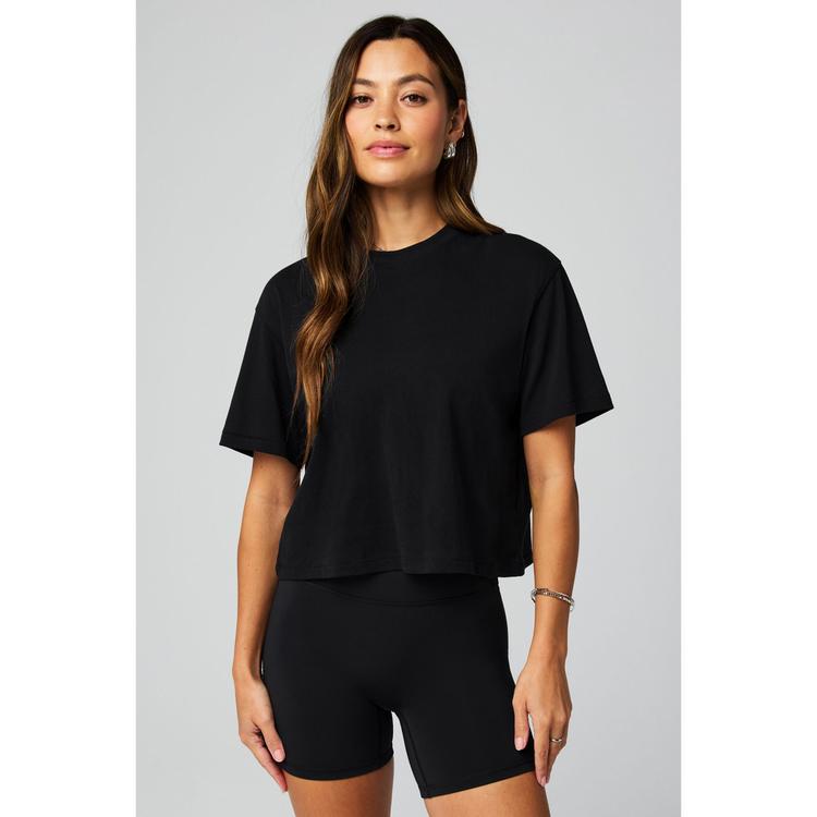 Fabletics Fabletics COTTON BOXY TEE Tanktop Damen - BLACK - 2 | SportScheck