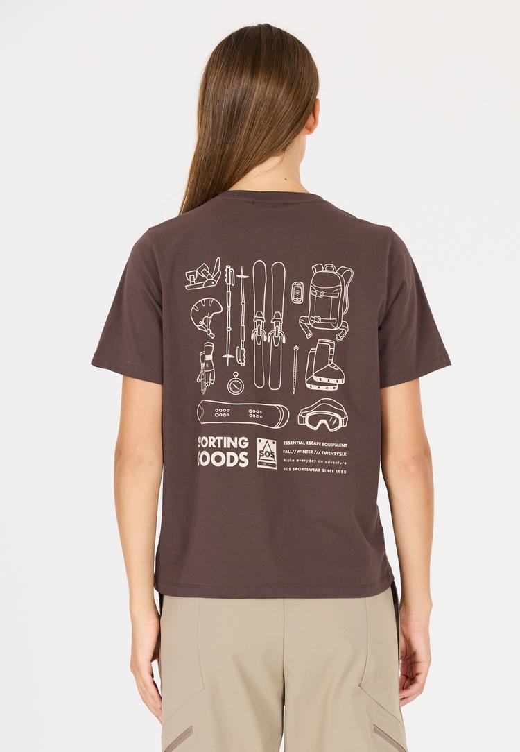 SOS SOS Sera Printshirt Damen - 1098 Shale Mud - 2 | SportScheck