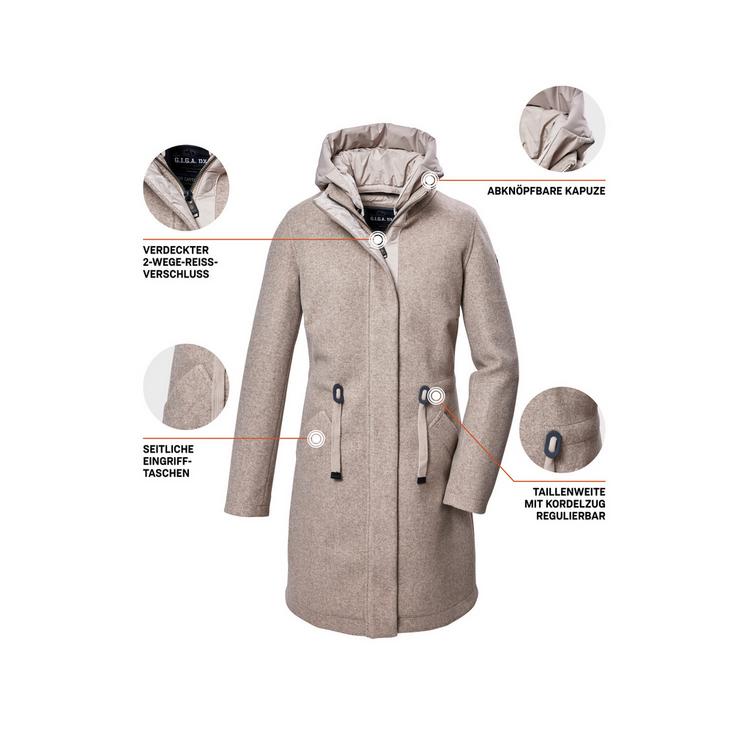 G.I.G.A. DX by killtec G.I.G.A. DX by killtec GW 46 WMN PRK Funktionsmantel Damen - Beige8017 - 4 | SportScheck