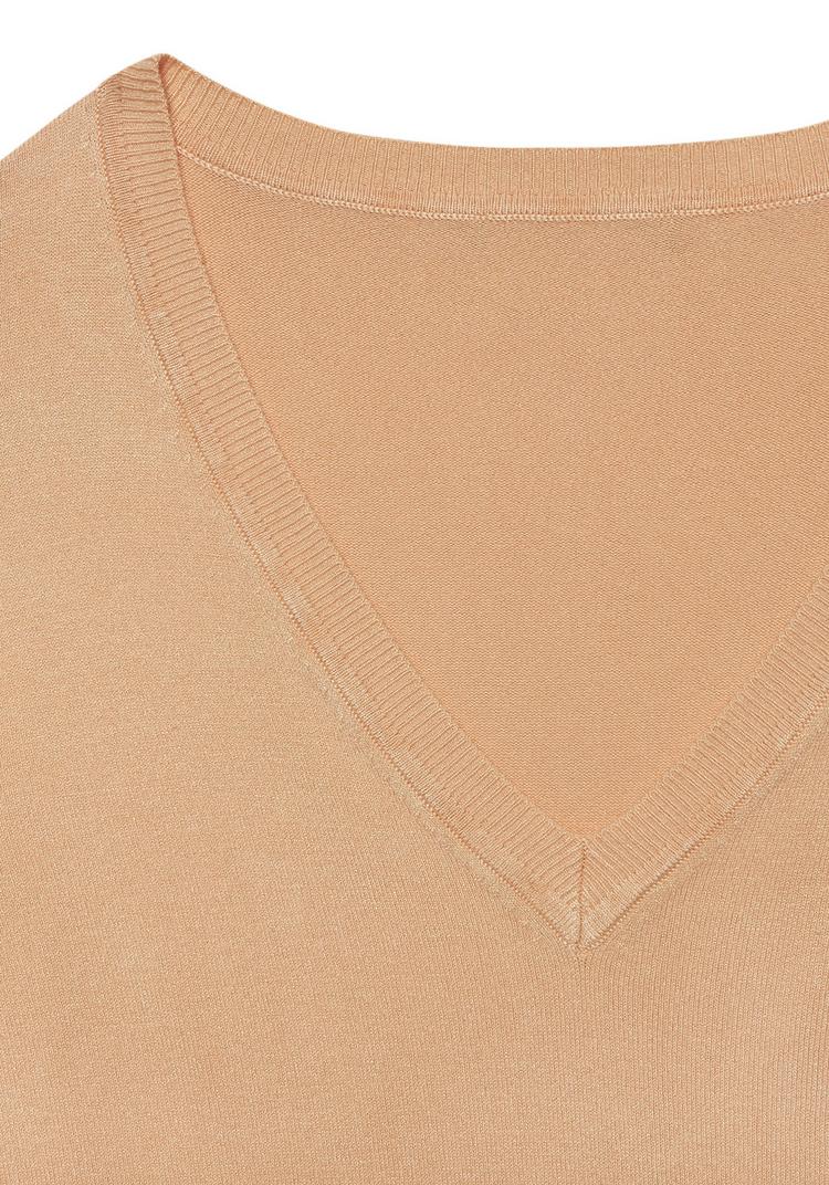 Vivance by Lascana Vivance by Lascana V-Ausschnitt-Pullover Strickpullover Damen - pfirsich - 1 | SportScheck
