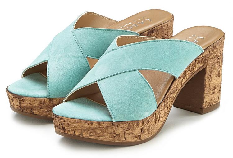 Lascana Lascana Pantolette Sandalen Damen - t&uuml;rkis - 0 | SportScheck