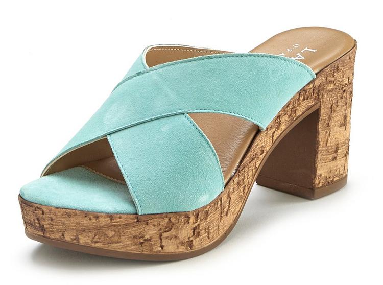 Lascana Lascana Pantolette Sandalen Damen - t&uuml;rkis - 0 | SportScheck