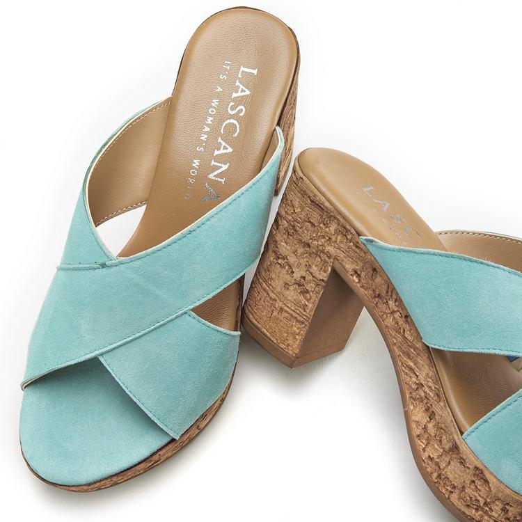 Lascana Lascana Pantolette Sandalen Damen - t&uuml;rkis - 2 | SportScheck
