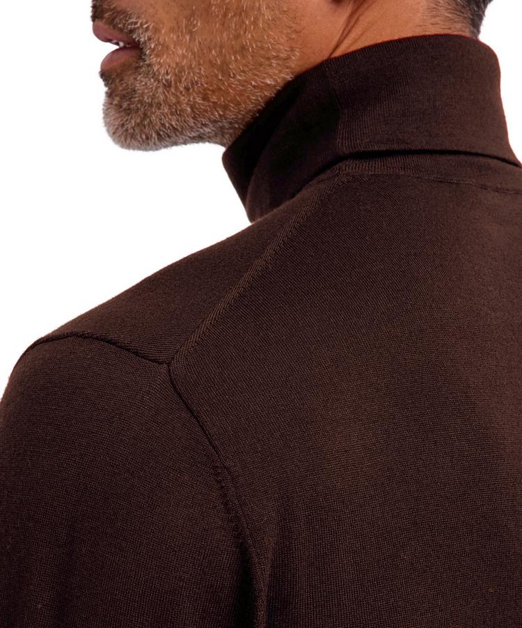 Falke Falke Merino Ultrafine Roll Neck Strickpullover Herren - dark choco (5162) - 3 | SportScheck