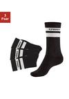 Copenhagen Studios Tennissocken Socken - 3x schwarz mit wei&szlig;en Streifen
