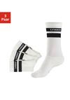 Copenhagen Studios Tennissocken Socken - 3x wei&szlig; mit schwarzen Streifen