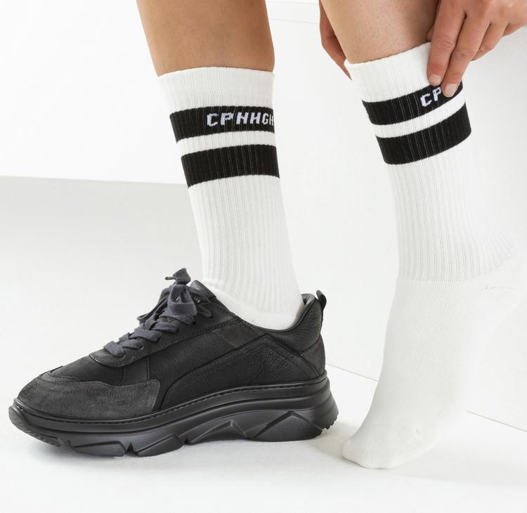 Copenhagen Studios Copenhagen Studios Tennissocken Socken - 3x wei&szlig; mit schwarzen Streifen - 3 | SportScheck