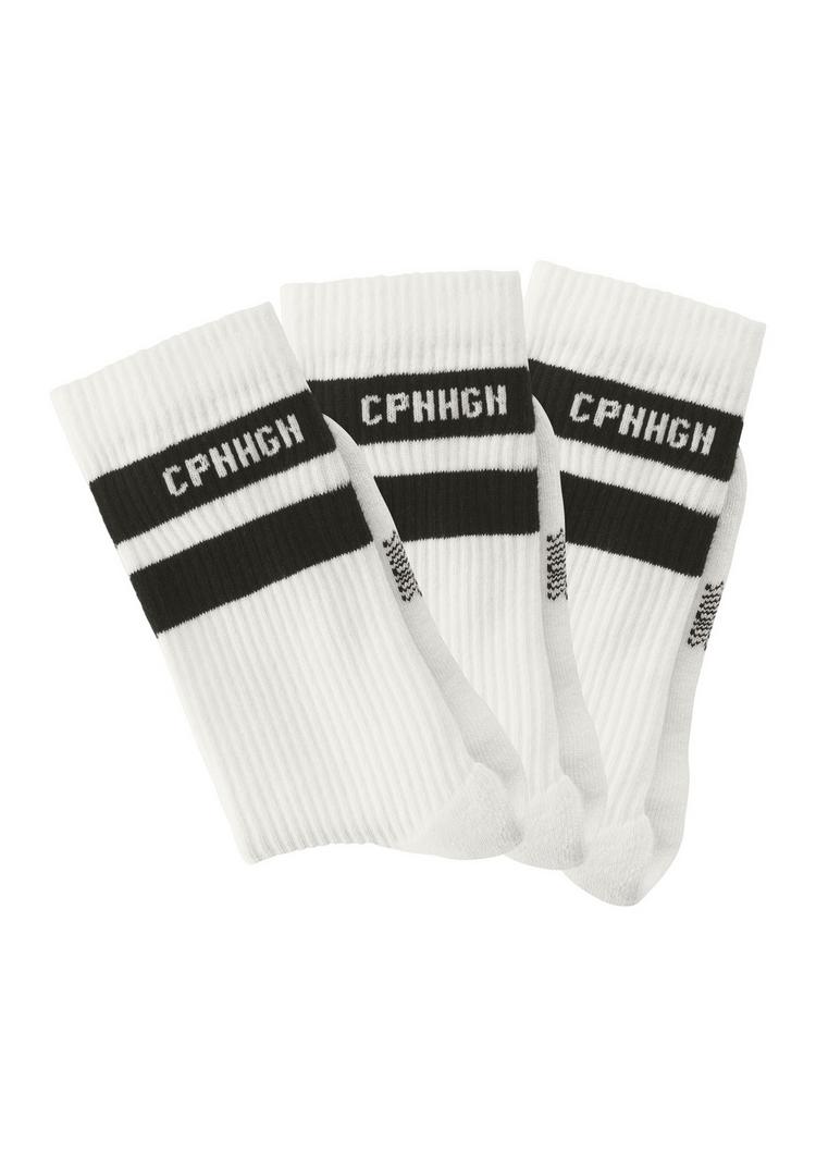 Copenhagen Studios Copenhagen Studios Tennissocken Socken - 3x wei&szlig; mit schwarzen Streifen - 6 | SportScheck
