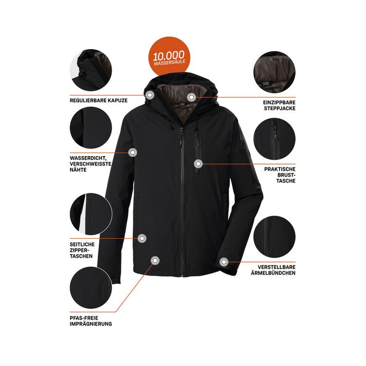 KILLTEC KILLTEC KOW 95 MN JCKT Funktionsjacke Herren - Schwarz0110 - 5 | SportScheck