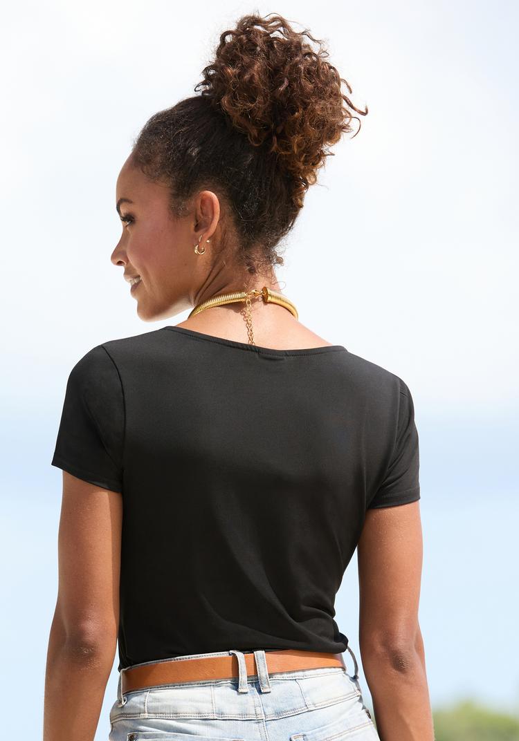 Lascana Lascana T-Shirt T-Shirt Damen - schwarz - 0 | SportScheck