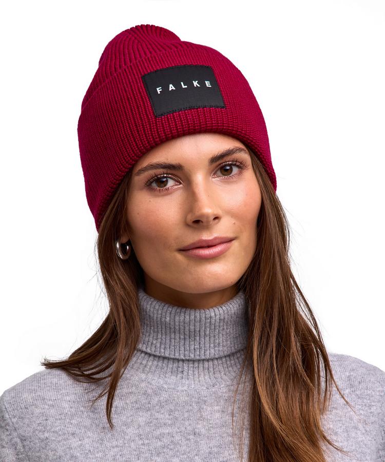 Falke Falke Merino X-Fine Big Label Beanie - red velvet (8264) - 0 | SportScheck
