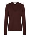 Falke Merino X-fine V-Neck Strickpullover Damen - dark choco (5162)