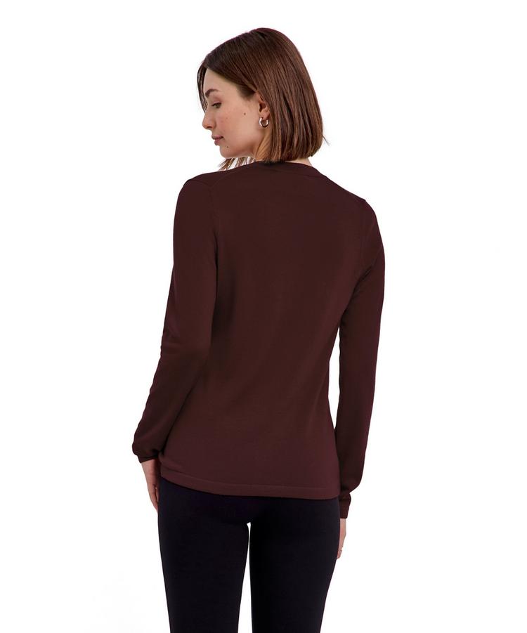 Falke Falke Merino X-fine V-Neck Strickpullover Damen - dark choco (5162) - 0 | SportScheck