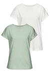 Vivance by Lascana T-Shirt T-Shirt Damen - lime / offwhite