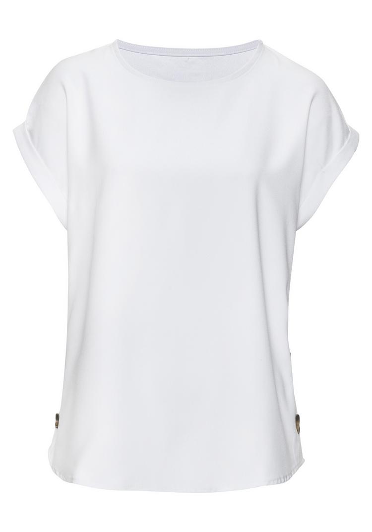 Vivance by Lascana Vivance by Lascana Kurzarmbluse Kurzarmbluse Damen - wei&szlig; - 0 | SportScheck