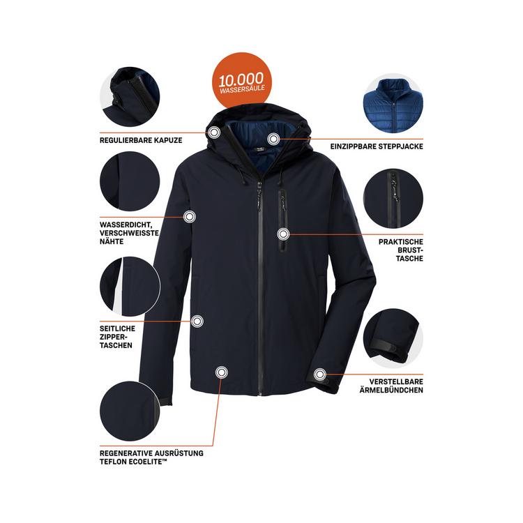 KILLTEC KILLTEC KOW 95 MN JCKT Funktionsjacke Herren - Blau3044 - 5 | SportScheck