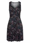 Vivance Jerseykleid Jerseykleid Damen - schwarz-rose-bedruckt