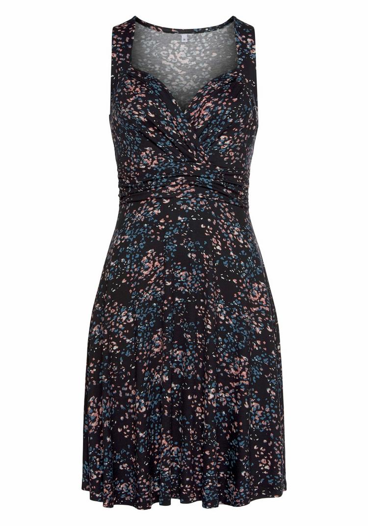 Vivance Vivance Jerseykleid Jerseykleid Damen - schwarz-rose-bedruckt - 0 | SportScheck