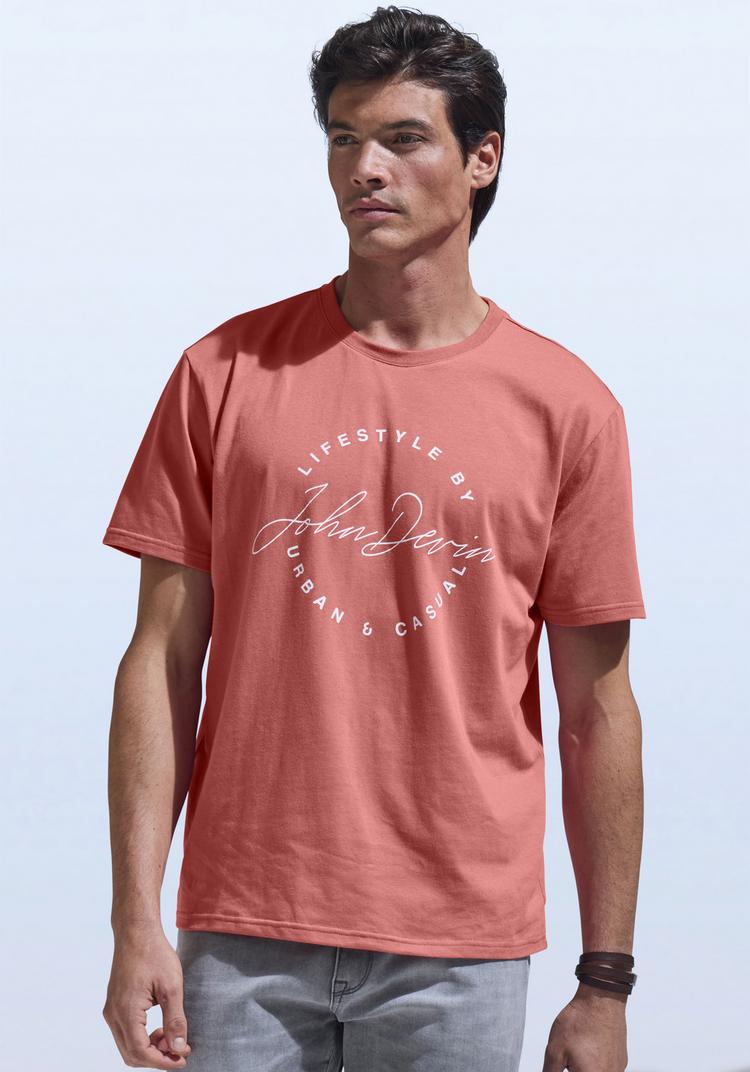 John Devin John Devin T-Shirt T-Shirt Herren - koralle - 1 | SportScheck