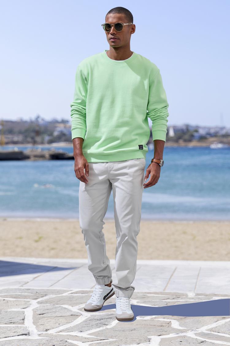 John Devin John Devin Sweatshirt Sweatshirt Herren - lime - 0 | SportScheck
