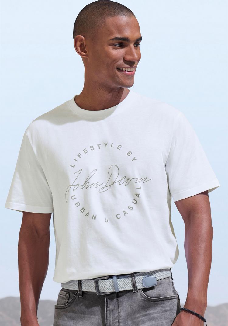 John Devin John Devin T-Shirt T-Shirt Herren - wei&szlig; - 2 | SportScheck