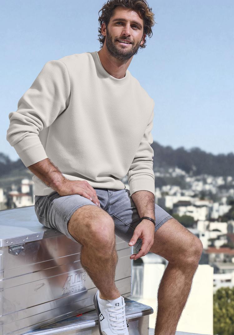 John Devin John Devin Sweatshirt Sweatshirt Herren - creme - 1 | SportScheck