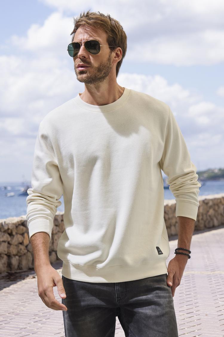 John Devin John Devin Sweatshirt Sweatshirt Herren - creme - 2 | SportScheck
