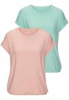 Vivance Kurzarmshirt T-Shirt Damen - mint. peach