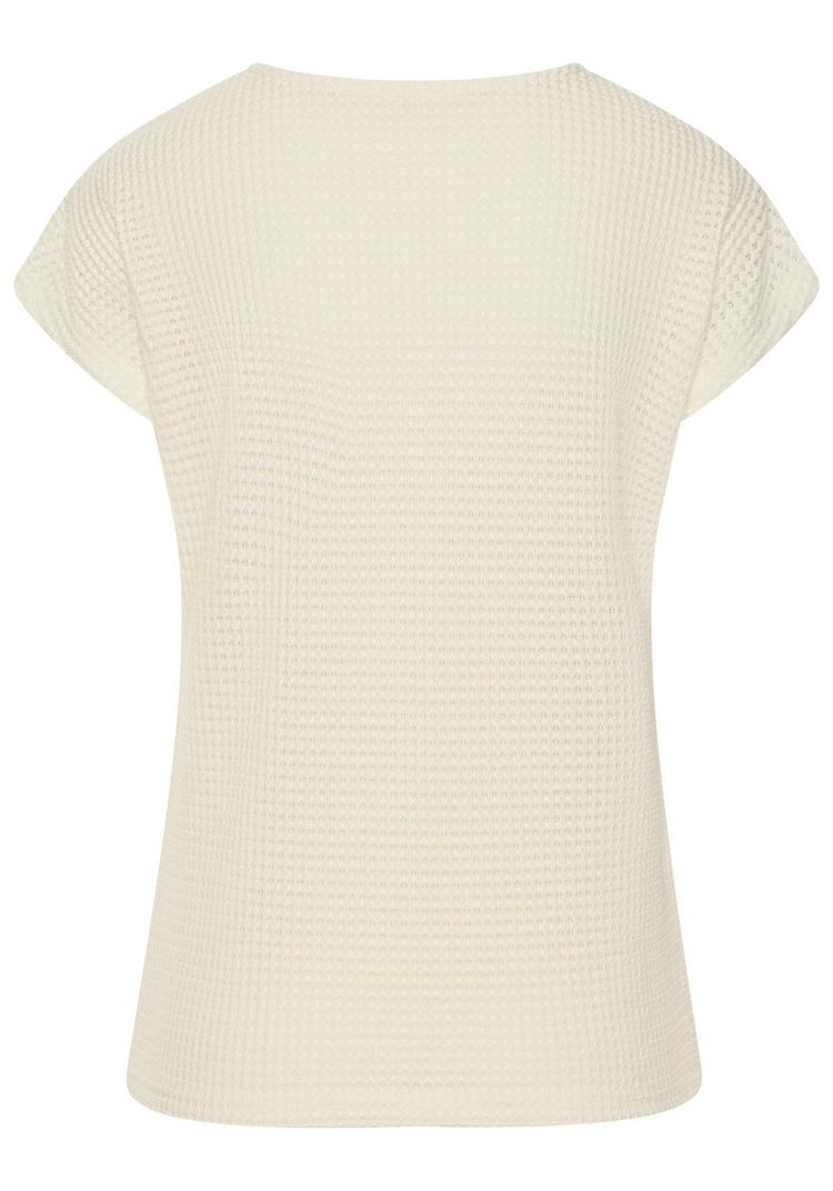 Vivance Vivance Kurzarmshirt T-Shirt Damen - creme - schwarz - 0 | SportScheck