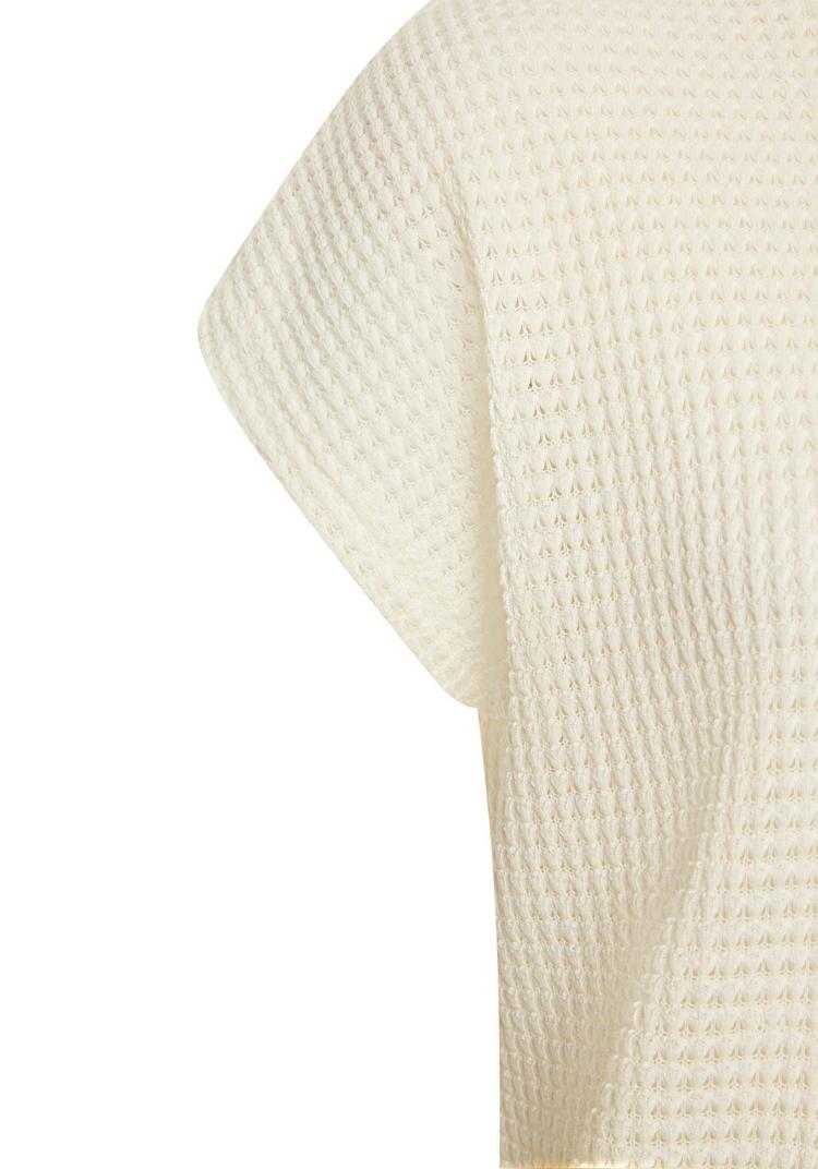 Vivance Vivance Kurzarmshirt T-Shirt Damen - creme - schwarz - 0 | SportScheck