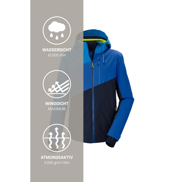 KILLTEC KILLTEC Funktionsjacke mit abzippbarer Kapuze Skijacke Herren - Blau3036 - 4 | SportScheck