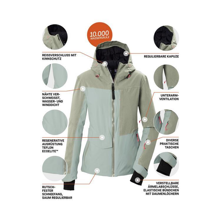KILLTEC KILLTEC Funktionsjacke mit Kapuze Skijacke Damen - Gr&uuml;n2090 - 3 | SportScheck