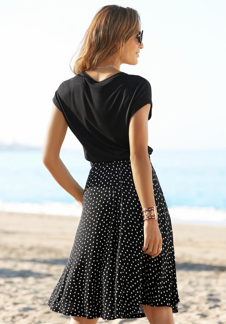 BEACH TIME BEACH TIME Jerseykleid Jerseykleid Damen - schwarz-gepunktet-bedruckt - 1 | SportScheck