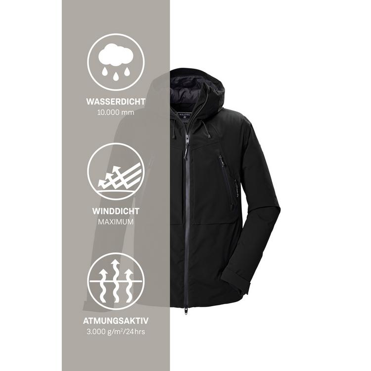 KILLTEC KILLTEC Funktionsjacke mit Kapuze Funktionsjacke Herren - Schwarz0110 - 4 | SportScheck