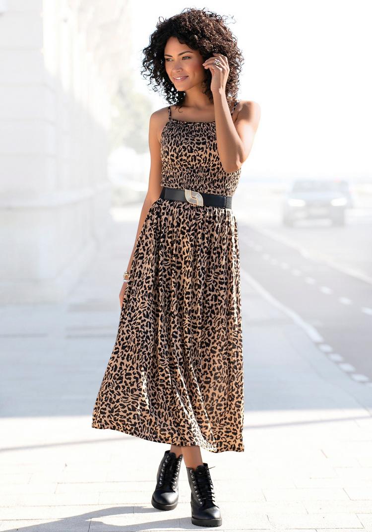 Buffalo Buffalo Midikleid Kleid Damen - leo-bedruckt - 0 | SportScheck